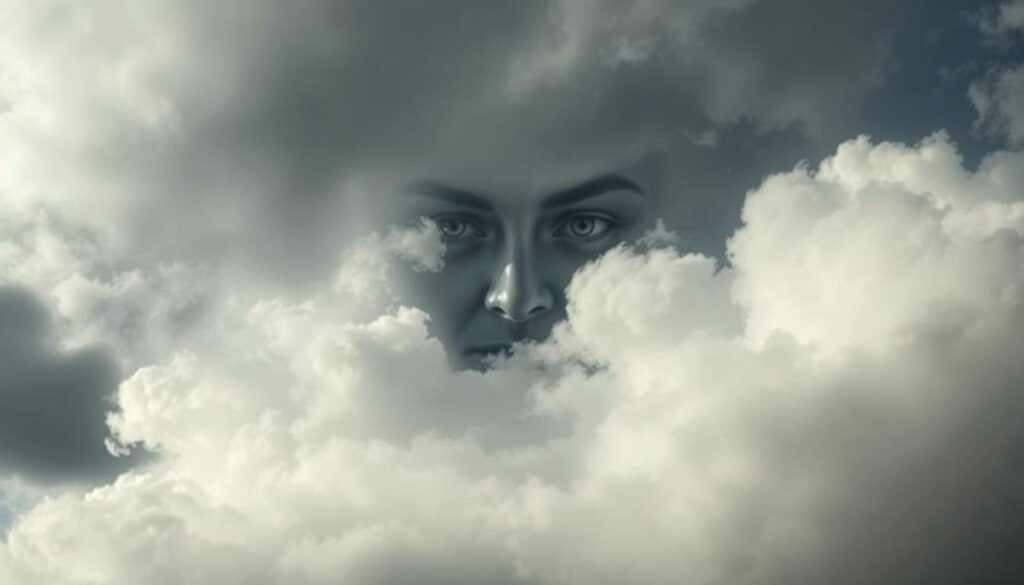 wajah misterius di awan