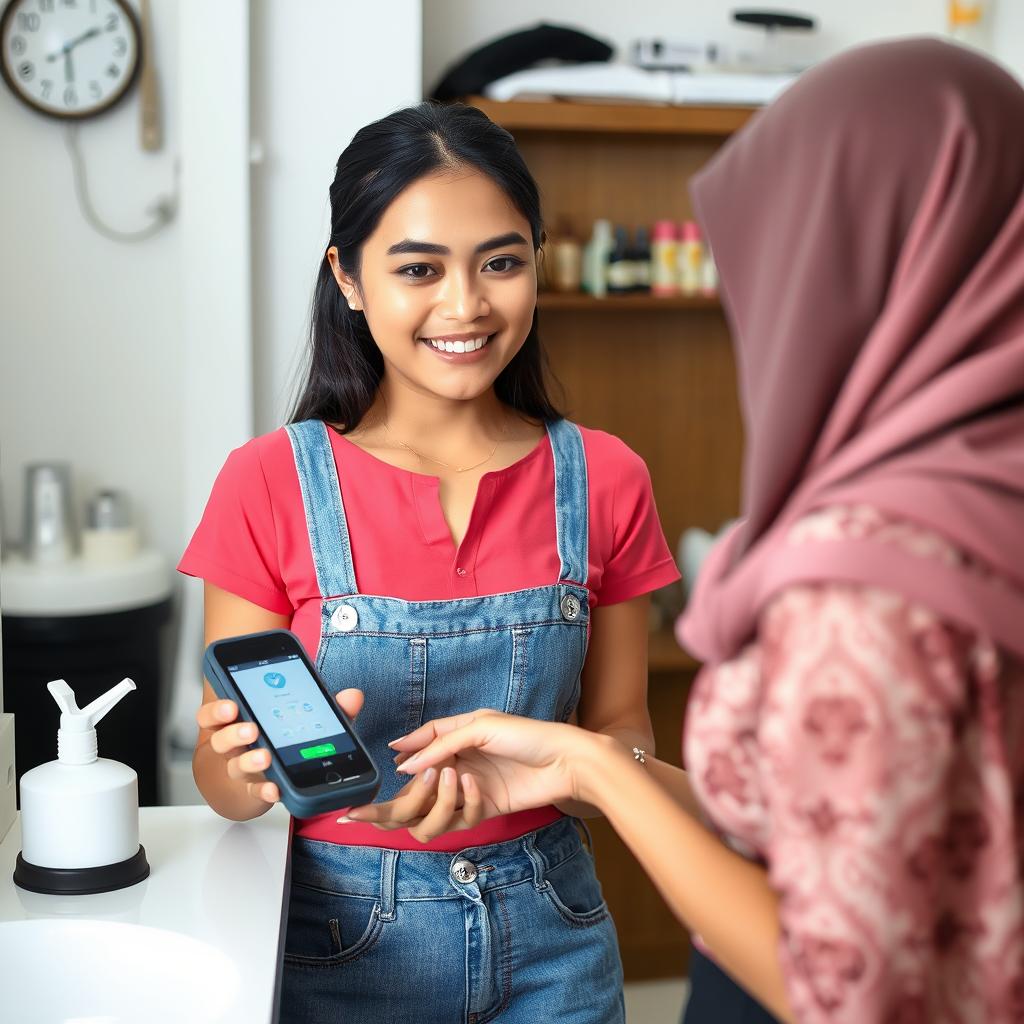 Foto Mbak Rina, pemilik salon kecantikan yang menggunakan QRIS Tap Foto Mbak Rina, pemilik salon kecantikan yang menggunakan QRIS Tap
